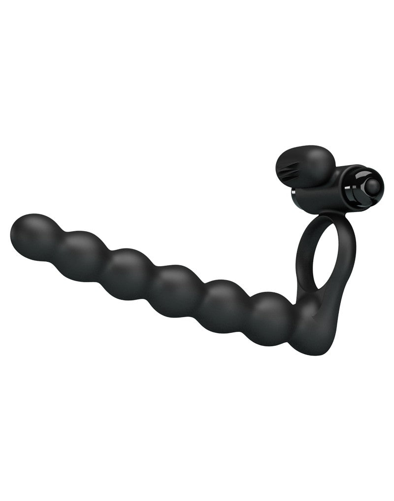 Pretty Love - Hercules - Vibrerende Cockring Met Buttplug - Zwart