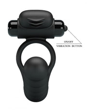 Pretty Love - Hercules - Vibrerende Cockring Met Buttplug - Zwart