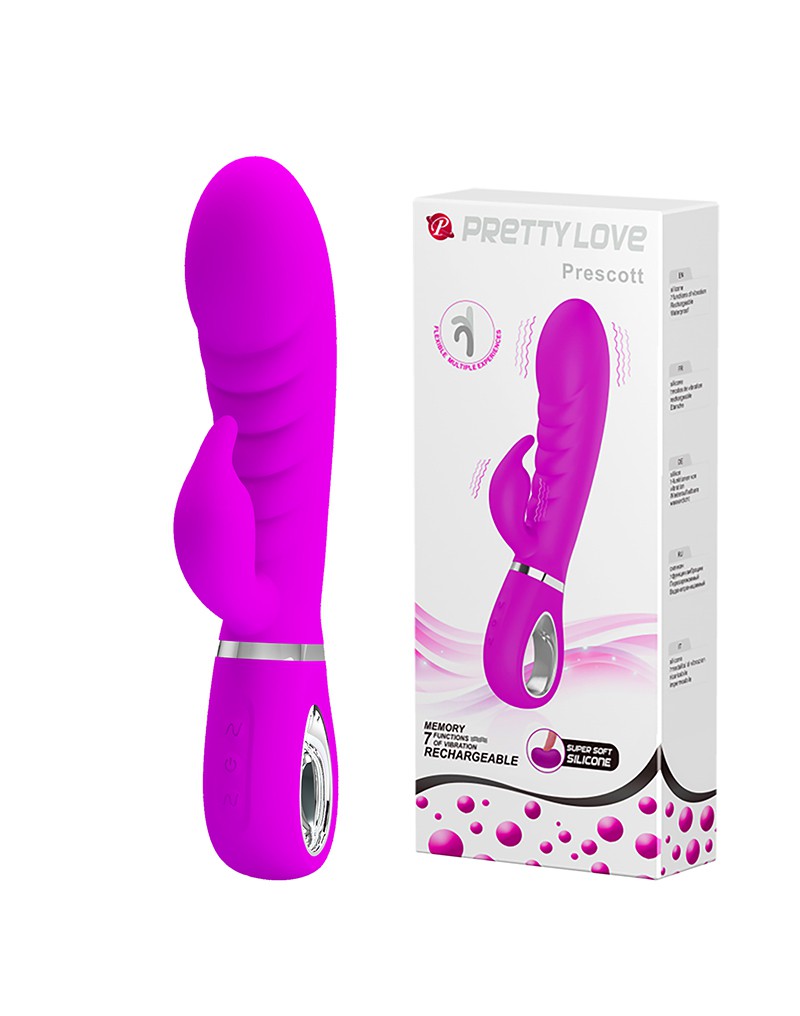 Pretty Love - Prescott - Rabbit Vibrator - Dubbele Motor - Dieproze