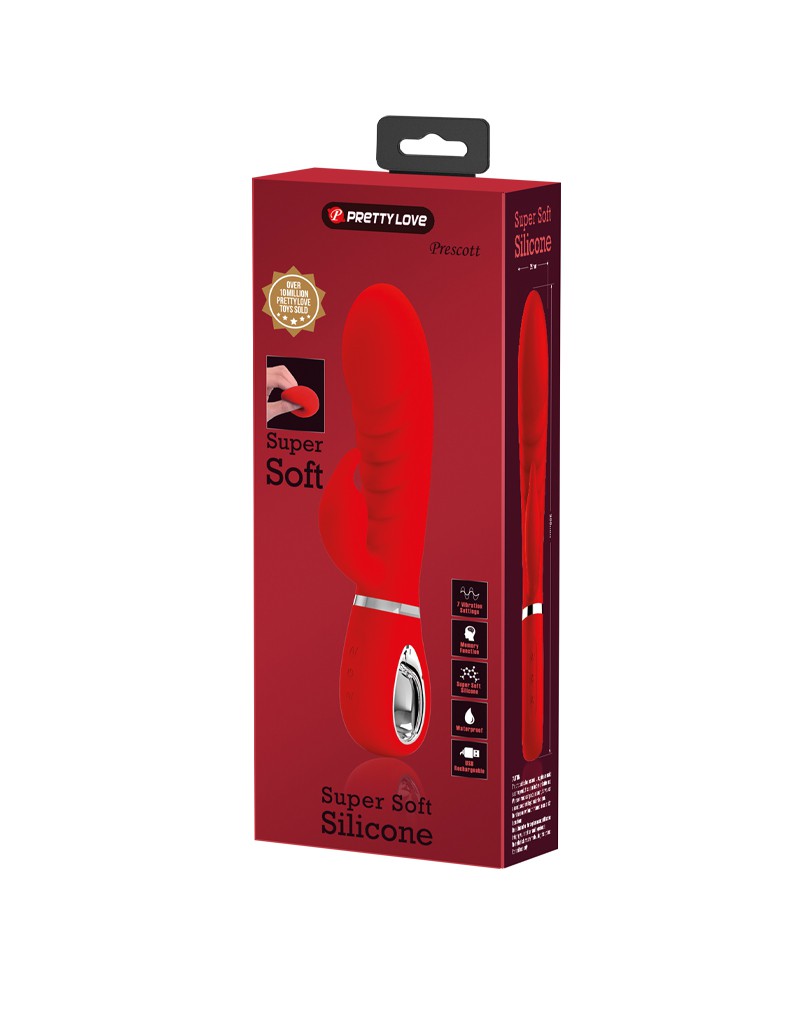Pretty Love - Prescott - Rabbit Vibrator - Dubbele Motor - Rood