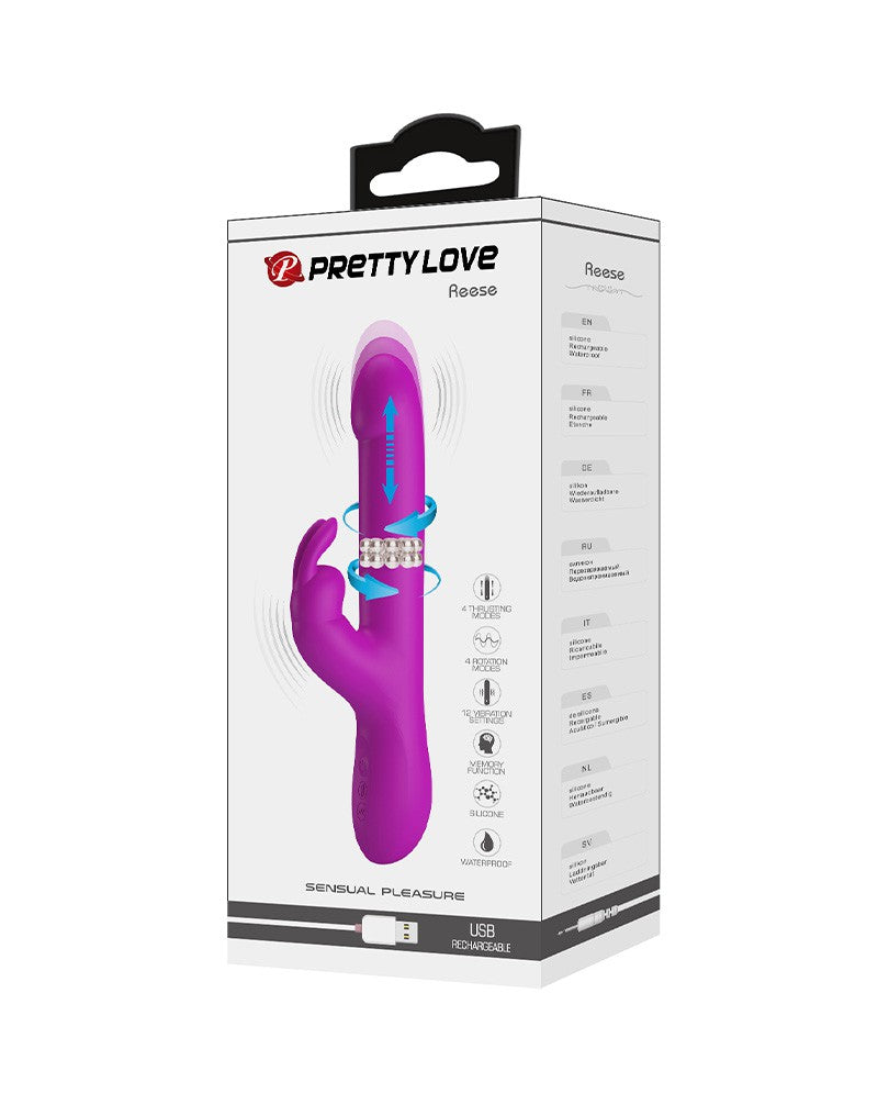 Pretty Love - Reese - Stotende Rabbit Vibrator - Roze