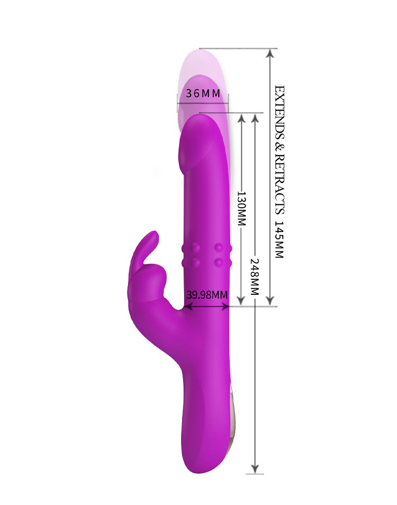 Pretty Love - Reese - Stotende Rabbit Vibrator - Roze