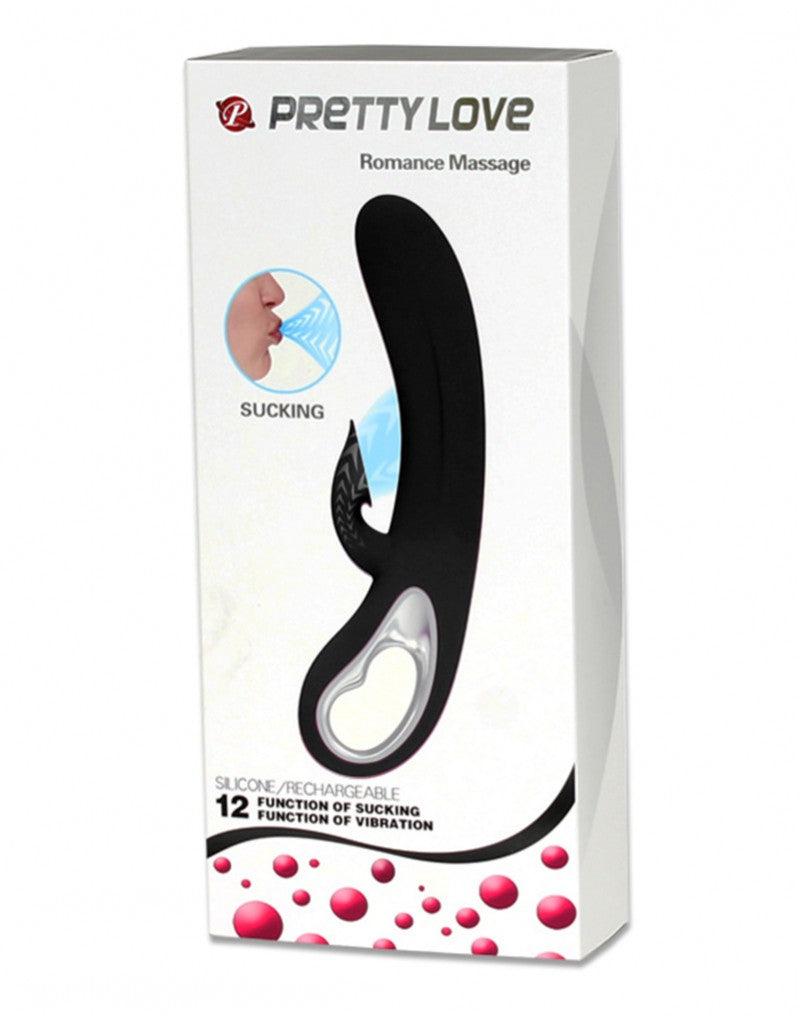 Pretty Love - Romance - Zuigende Clitoris Vibrator - Zwart