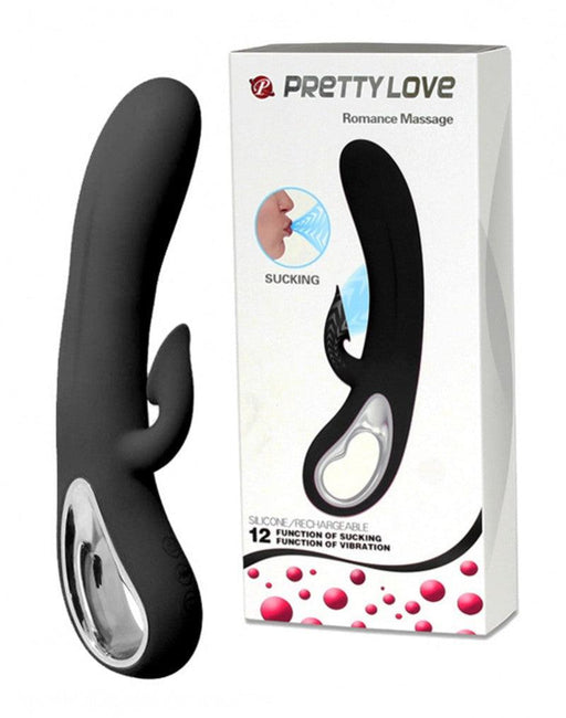 Pretty Love - Romance - Zuigende Clitoris Vibrator - Zwart