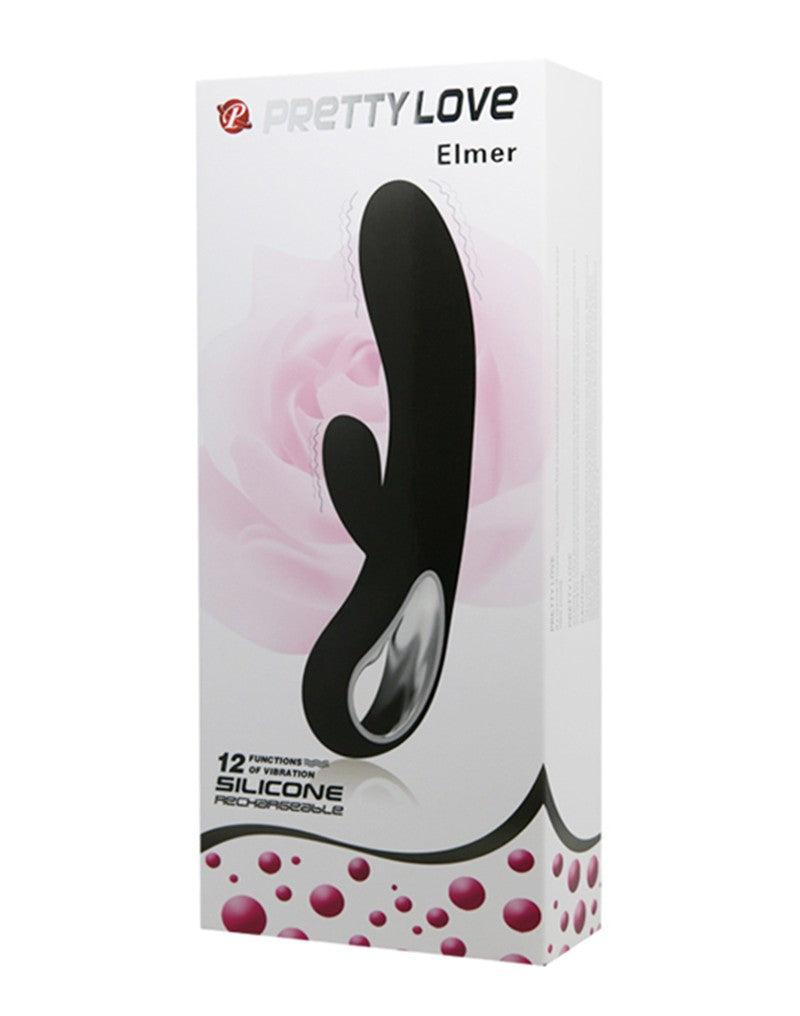 Pretty Love - Elmer - Rabbit Vibrator - Zwart