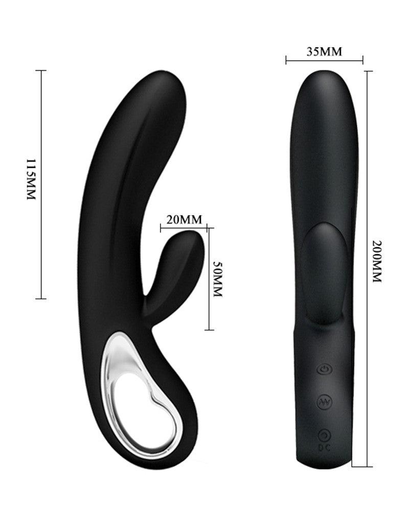 Pretty Love - Elmer - Rabbit Vibrator - Zwart