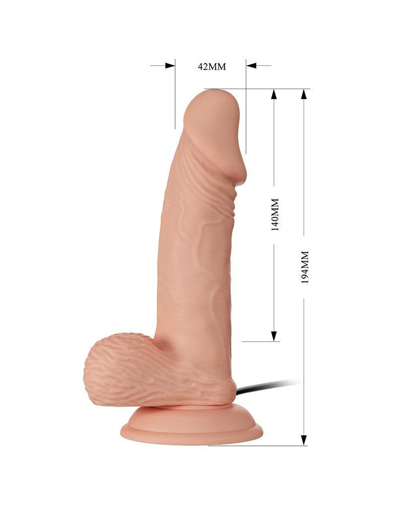 Pretty Love - Zebulon - Realistische Vibrerende Dildo - Lichte Huidskleur - Met afstandsbediening