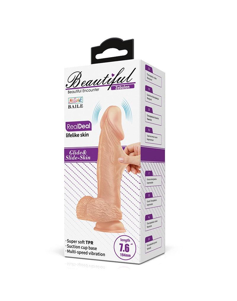 Pretty Love - Zebulon - Realistische Vibrerende Dildo - Lichte Huidskleur - Met afstandsbediening
