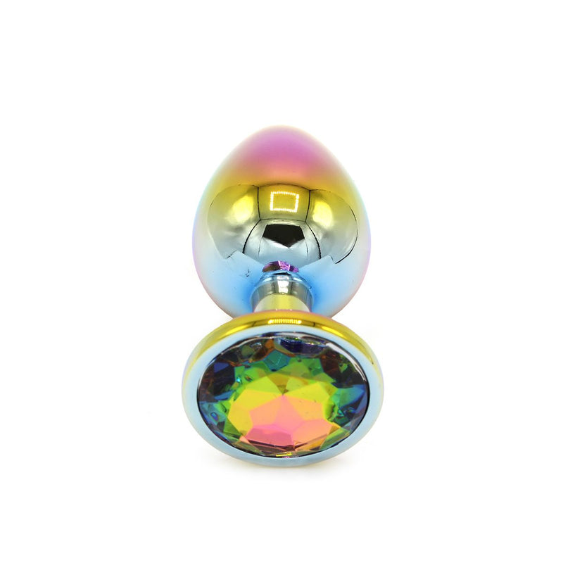 Kiotos - Rainbow Buttplug Aluminium Met Siersteen