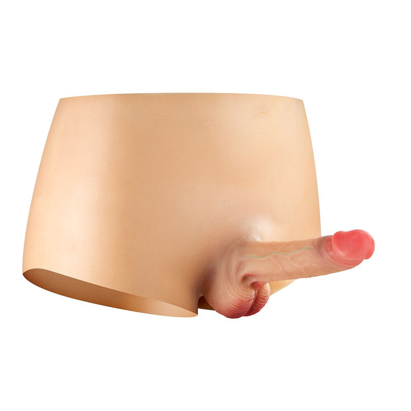 Real Body - Bodysuit - Female to Male - Mannelijk Onderlichaam met Holle Penis - Verkrijgbaar in 2 maten