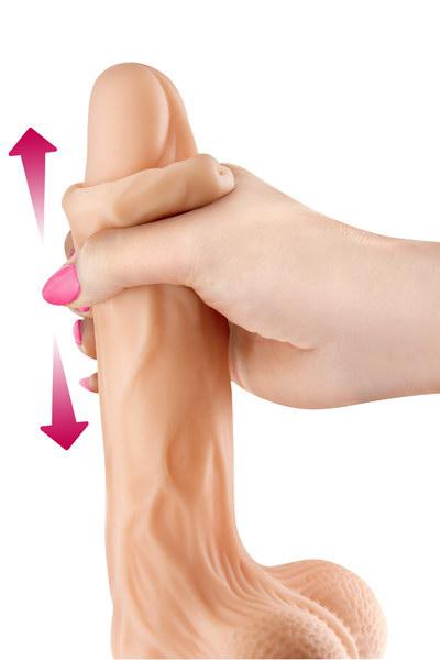 Real Body - Dildo - Real Max - Met Bewegende Voorhuid - 22 cm