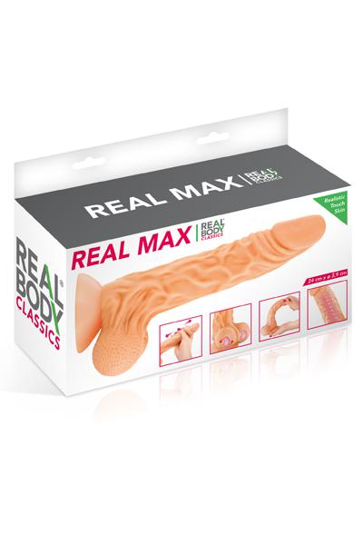 Real Body - Dildo - Real Max - Met Bewegende Voorhuid - 22 cm