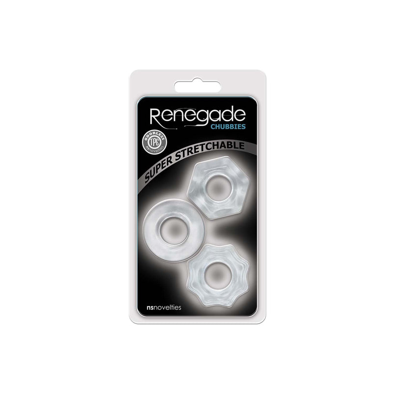 Renegade - Chubbies - Rekbare Cockringen Set - Transparant