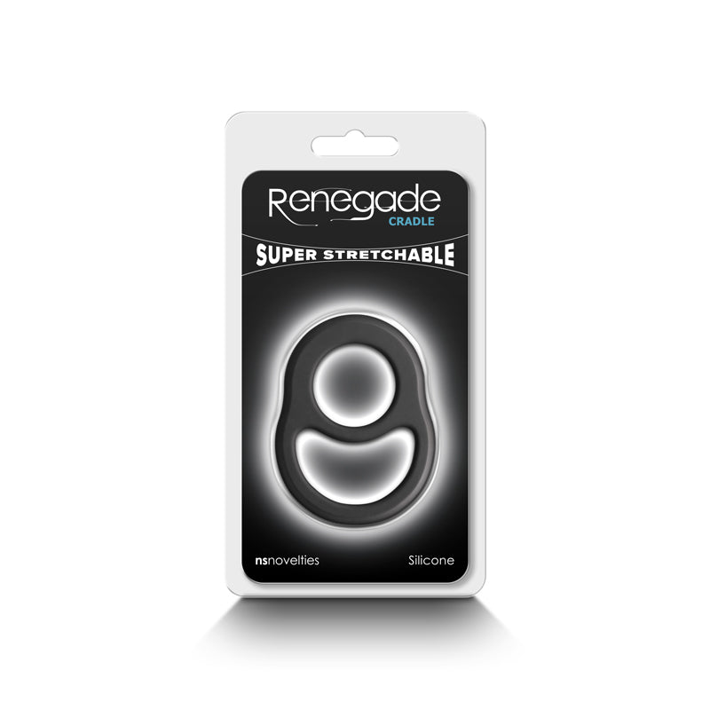 Renegade - Cradle - Siliconen Cockring - Zwart