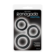 Renegade - Diversity Rings - Rekbare Cockringen Set - Zwart
