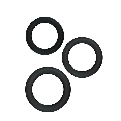Renegade - Diversity Rings - Rekbare Cockringen Set - Zwart