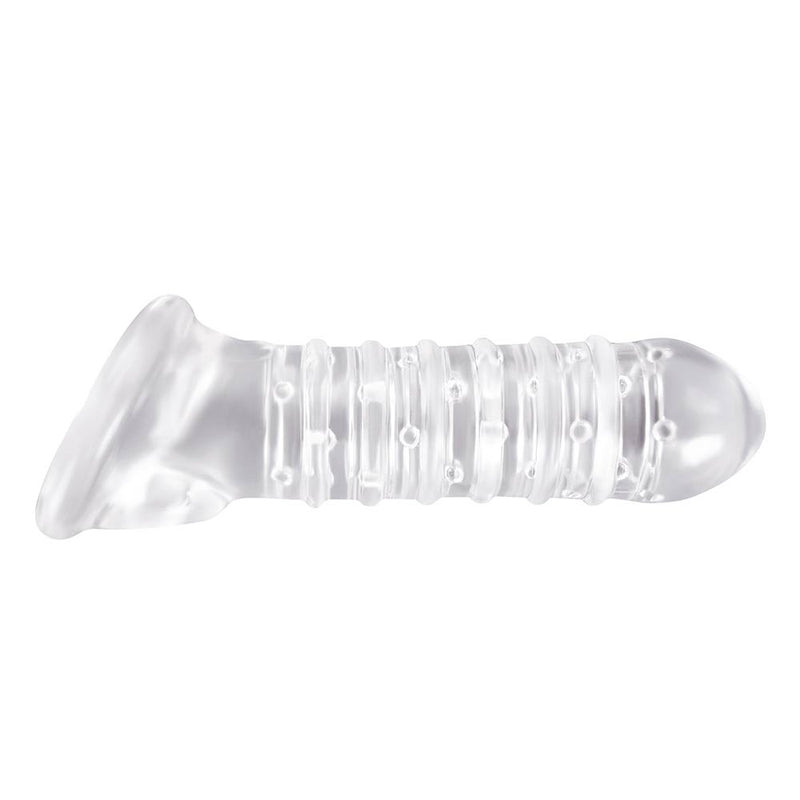 Renegade - Geribbelde Penis Sleeve - Transparant