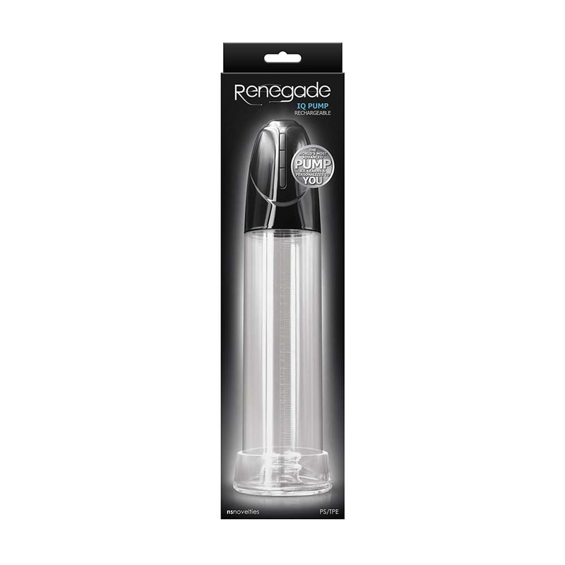 Renegade - IQ Pump - Automatische Penispomp - Zwart/Transparant