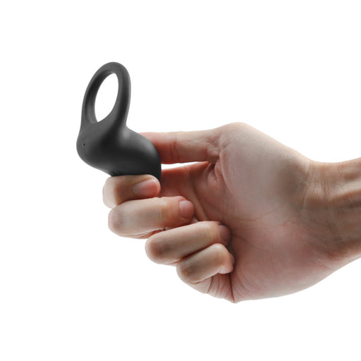 Renegade - Regal Vibrerende Siliconen Ring - Zwart