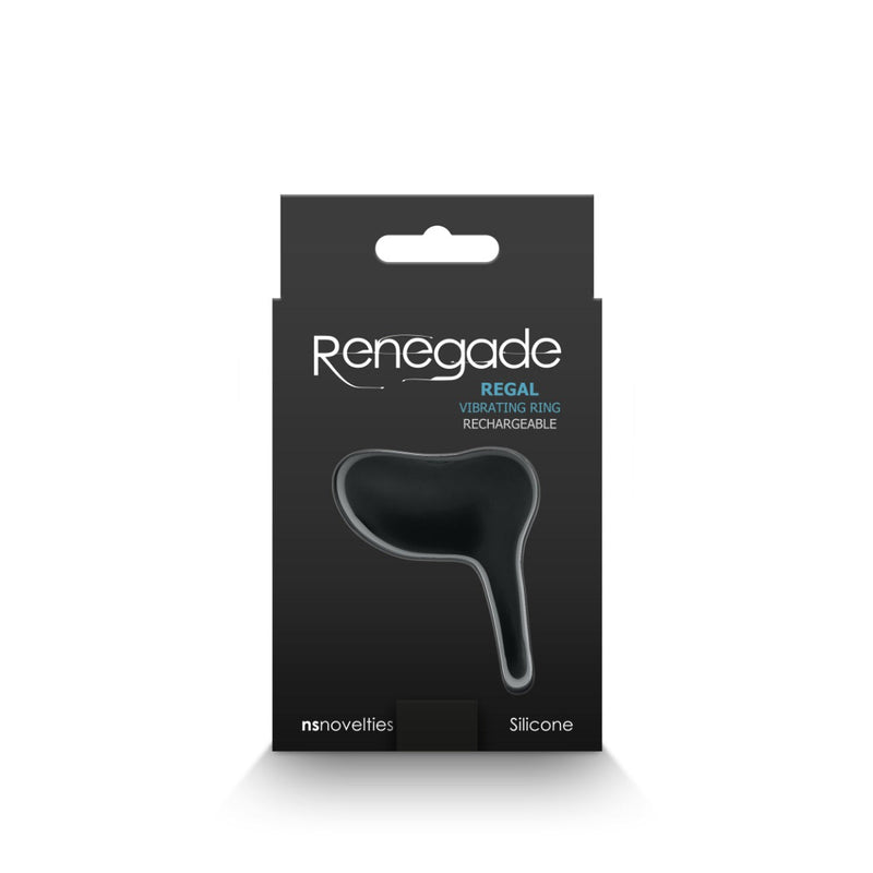 Renegade - Regal Vibrerende Siliconen Ring - Zwart