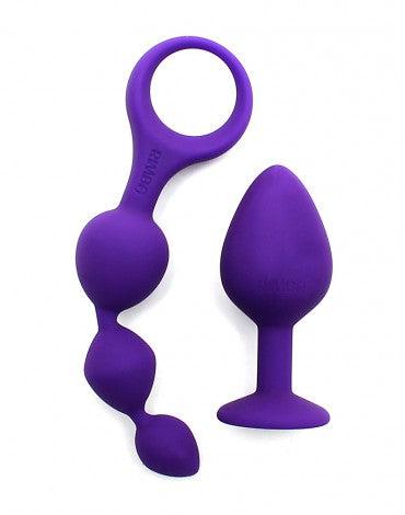 Rimba - Barcelona - Anaal Set Met Buttplug En Anaal kralen - Paars