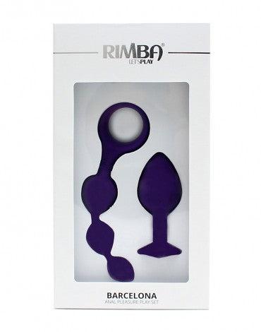 Rimba - Barcelona - Anaal Set Met Buttplug En Anaal kralen - Paars