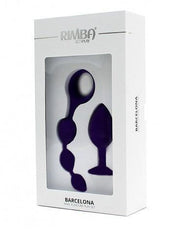 Rimba - Barcelona - Anaal Set Met Buttplug En Anaal kralen - Paars