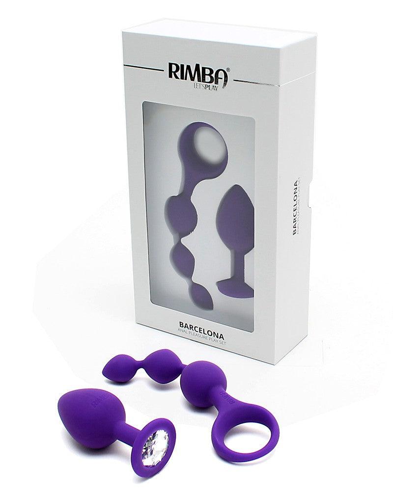 Rimba - Barcelona - Anaal Set Met Buttplug En Anaal kralen - Paars
