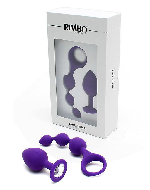 Rimba - Barcelona - Anaal Set Met Buttplug En Anaal kralen - Paars