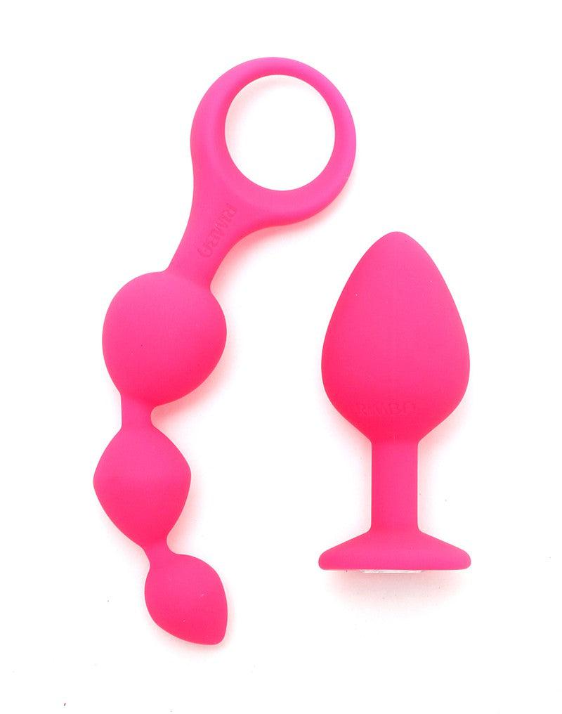 Rimba - Barcelona - Anaal Set Met Buttplug En Anaal kralen - Roze