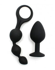 Rimba - Barcelona - Anaal Set Met Buttplug En Anaal kralen - Zwart