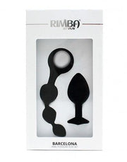 Rimba - Barcelona - Anaal Set Met Buttplug En Anaal kralen - Zwart
