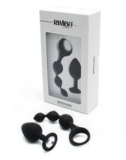 Rimba - Barcelona - Anaal Set Met Buttplug En Anaal kralen - Zwart