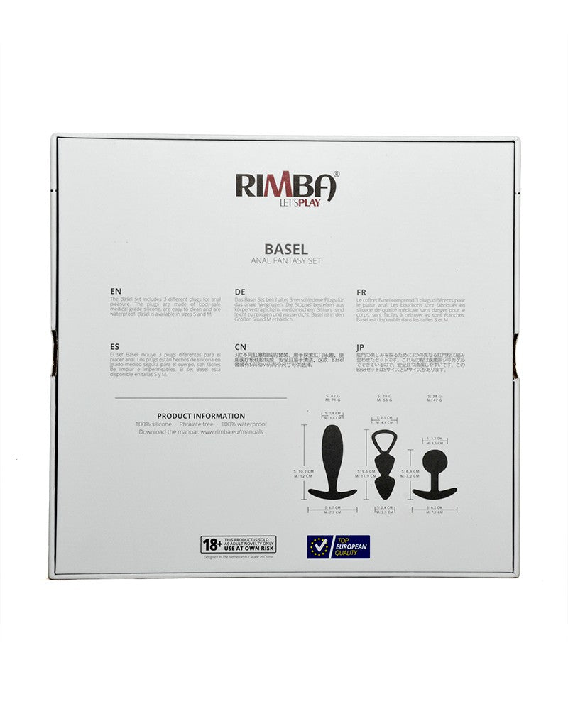 Rimba - Basel - Buttplug Set Van 3 - Zwart
