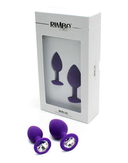 Rimba - Berlin - Bling Buttplug - Set Met 2 Buttplugs Met Kristal - Paars