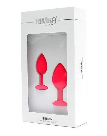 Rimba - Berlin - Bling Buttplug - Set Met 2 Buttplugs Met Kristal - Roze