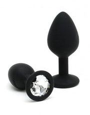 Rimba - Berlin - Bling Buttplug - Set Met 2 Buttplugs Met Kristal - Zwart
