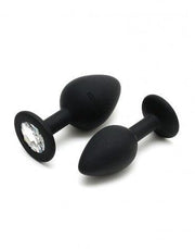 Rimba - Berlin - Bling Buttplug - Set Met 2 Buttplugs Met Kristal - Zwart