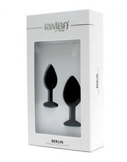 Rimba - Berlin - Bling Buttplug - Set Met 2 Buttplugs Met Kristal - Zwart