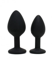Rimba - Berlin - Bling Buttplug - Set Met 2 Buttplugs Met Kristal - Zwart