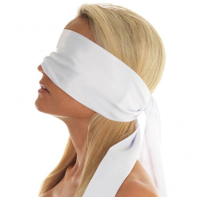 Rimba - Blinddoek - Ook Voor Bondage - Wit - Nylon - Lengte 150 cm - Breedte 10 cm