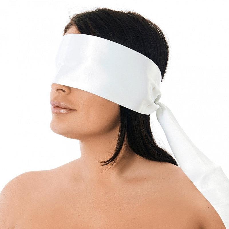 Rimba - Blinddoek - Ook Voor Bondage - Wit - Nylon - Lengte 150 cm - Breedte 10 cm