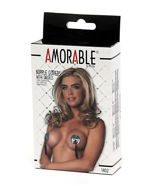 Amorable - Burlesque Tepelbedekkers Met Kwastjes - Zelfklevend - Zilver