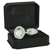 Rimba - Buttplug Groot Met Transparant Kristal - RVS