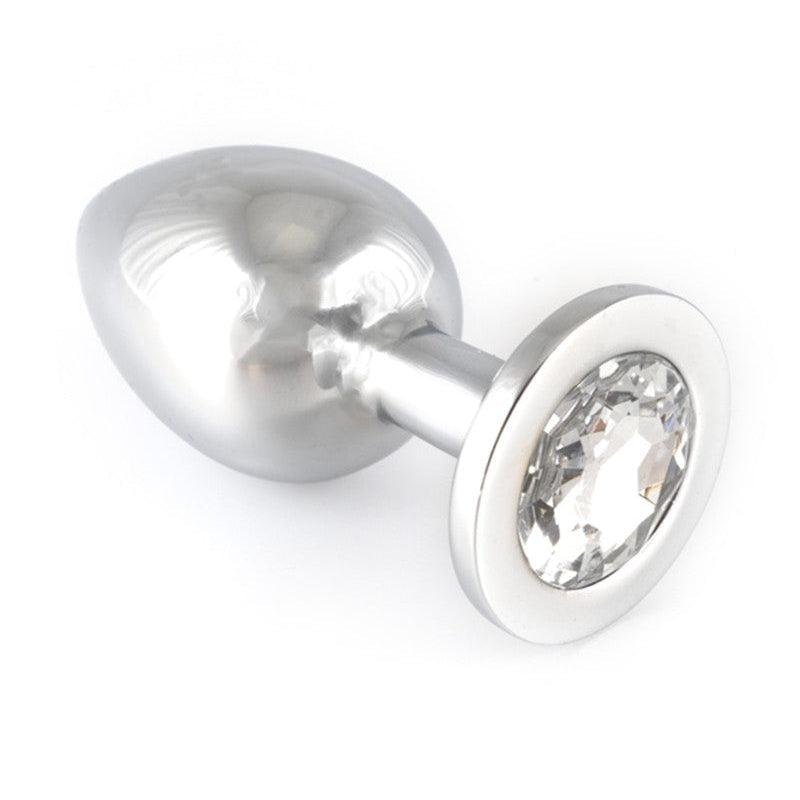 Rimba - Buttplug Groot Met Transparant Kristal - RVS