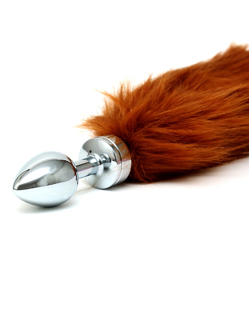 Rimba - Buttplug RVS Klein Met Vossenstaart - Bruin