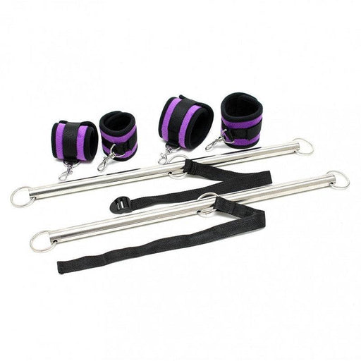 Rimba - Dubbele Spreader Bar Met Zachte Boeien - Paars/Zwart