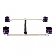 Rimba - Dubbele Spreader Bar Met Zachte Boeien - Paars/Zwart