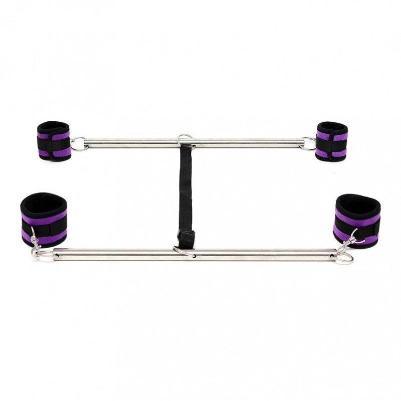Rimba - Dubbele Spreader Bar Met Zachte Boeien - Paars/Zwart