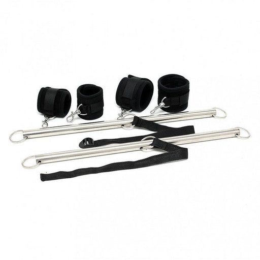 Rimba - Dubbele Spreader bar Met Zachte Boeien - Zwart